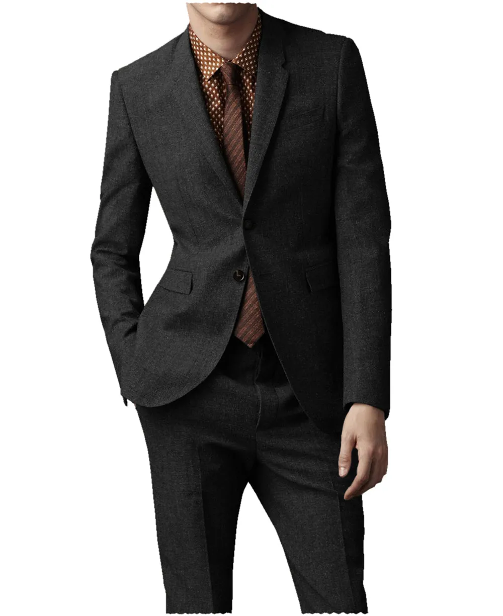 2 Pieces Double Button Notch Lapel Men Suit（Blazer Pants）