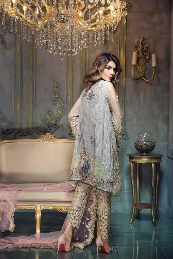 Marwat Textiles Aayra Festive Chiffon Collection – DN07: Elegant Chiffon Dress