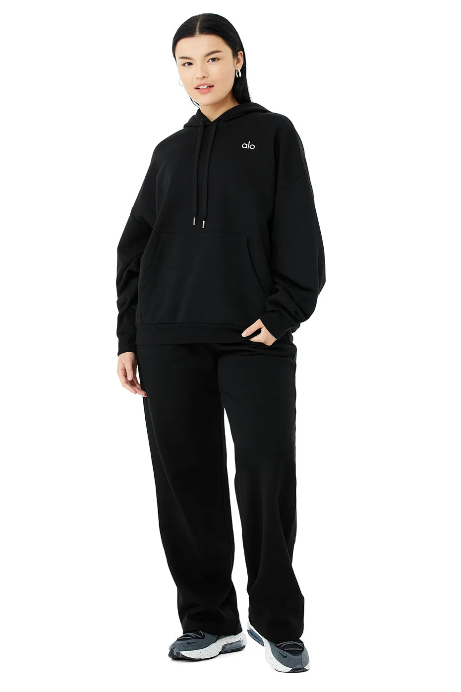 Accolade Hoodie & Accolade Straight Leg Sweatpant Set - Black