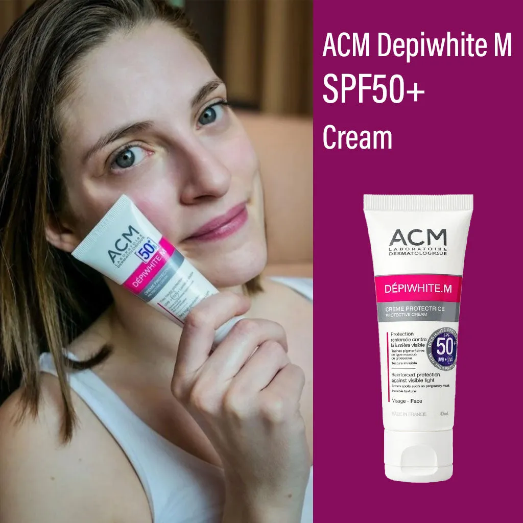 ACM Depiwhite M SPF50  Face Sunscreen Cream With UVA   UVB   Blue light Protection 40ml