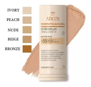 Adcos Sunscreen facial with base color Stick fps55 Jumps   Toast