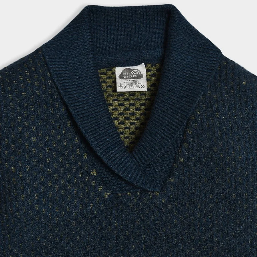 Adventure Shawl Collar Solid Sweater