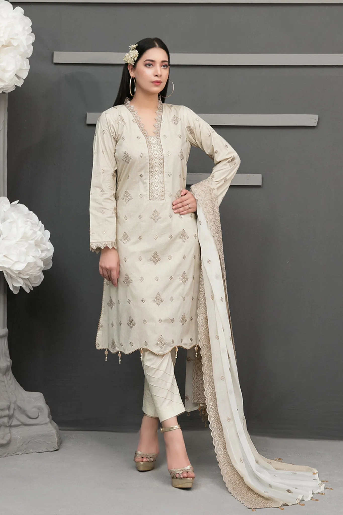 Ayzel by Tawakkal Unstitched 3 Piece Paste Printed Lawn Collection'2022-AP-6691