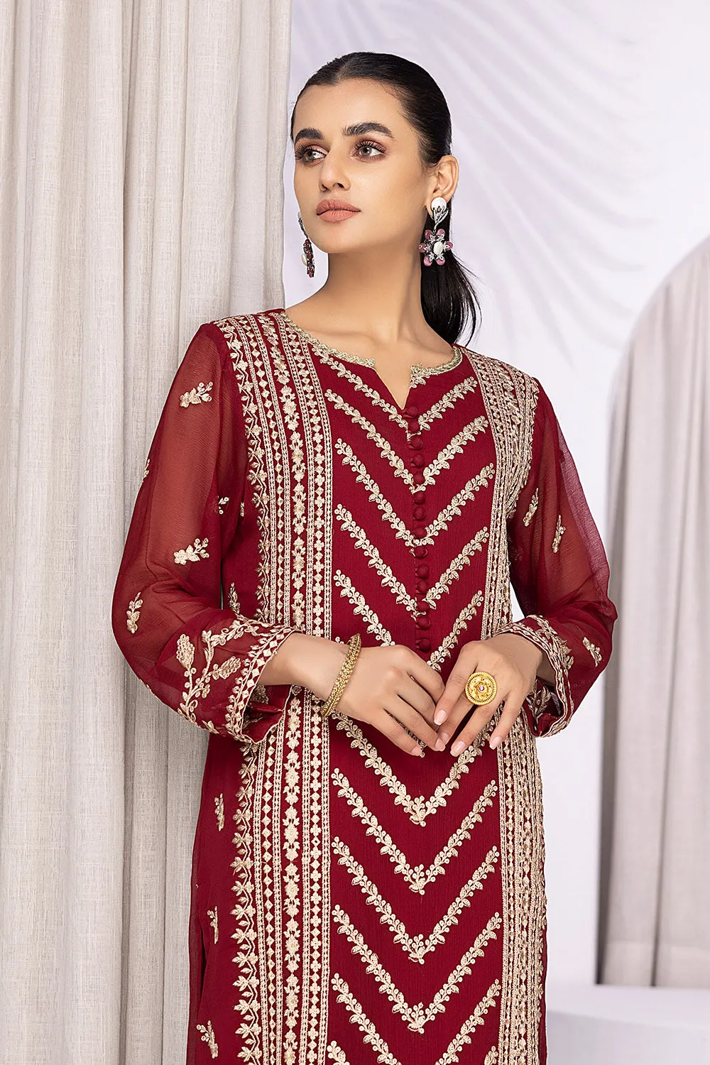 Azure Luxury Embroidered Formal Shirts – Sangria