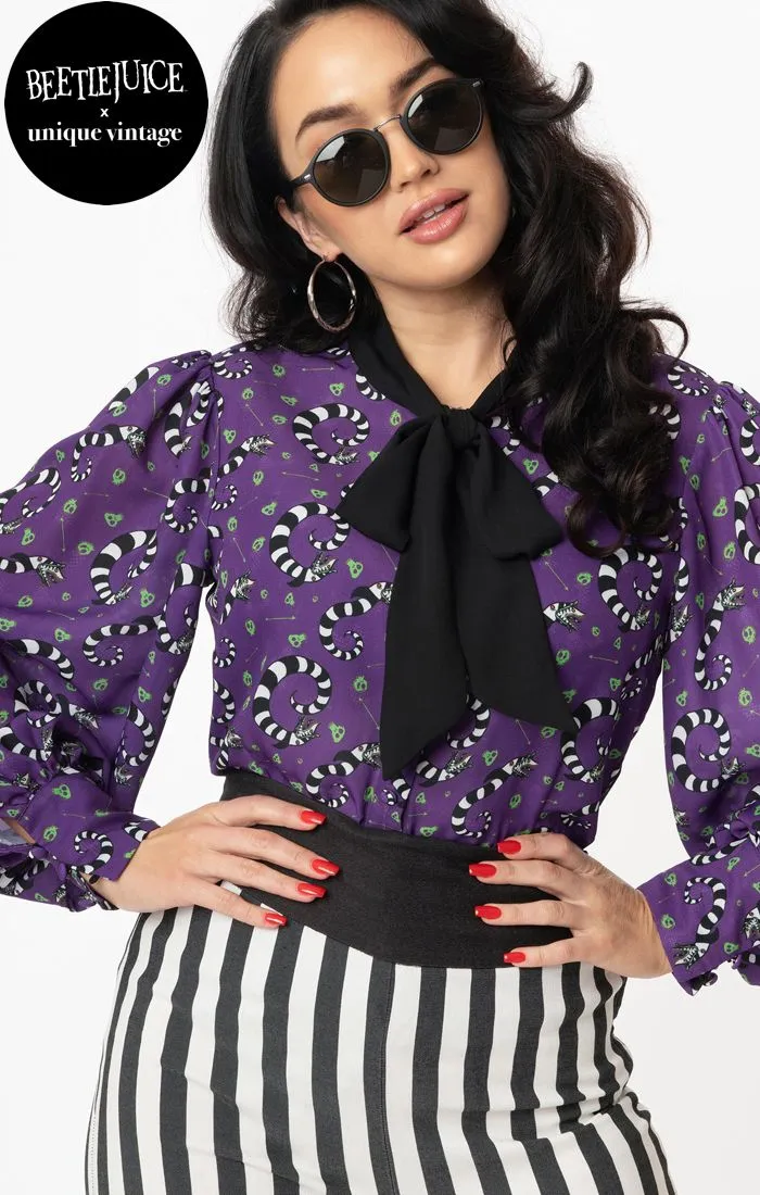 Beetlejuice Sandworm Soiree Gwen Blouse