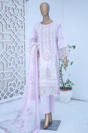 Bin Saeed Stitched 3 Piece Luxury Emb Cotton Collection'2024-LF-960-Lilac