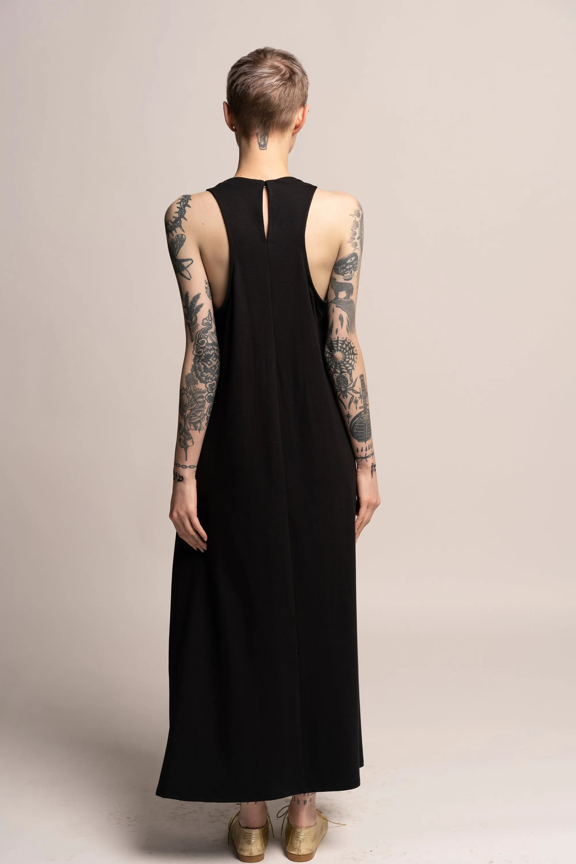 Black A Link Tank Maxi Dress