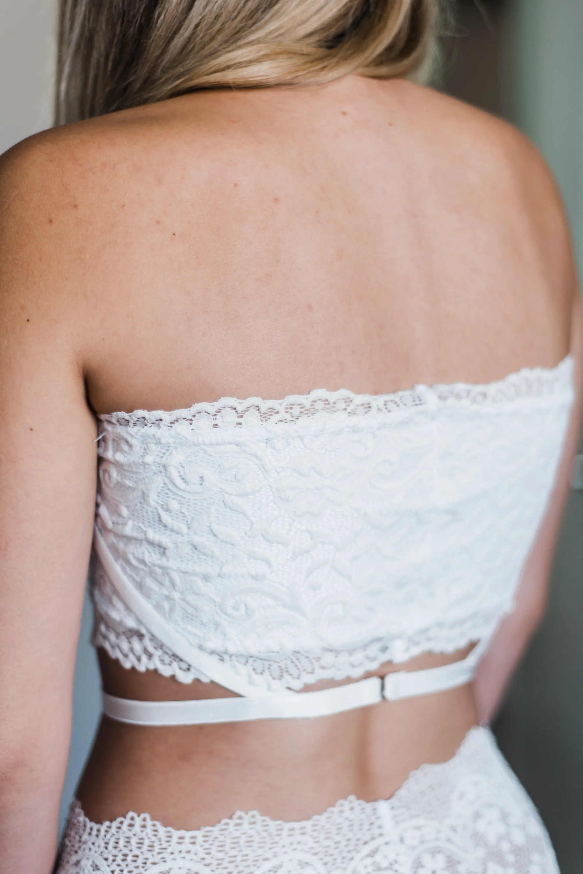 Camellia Bandeau Lace Crop and Harness