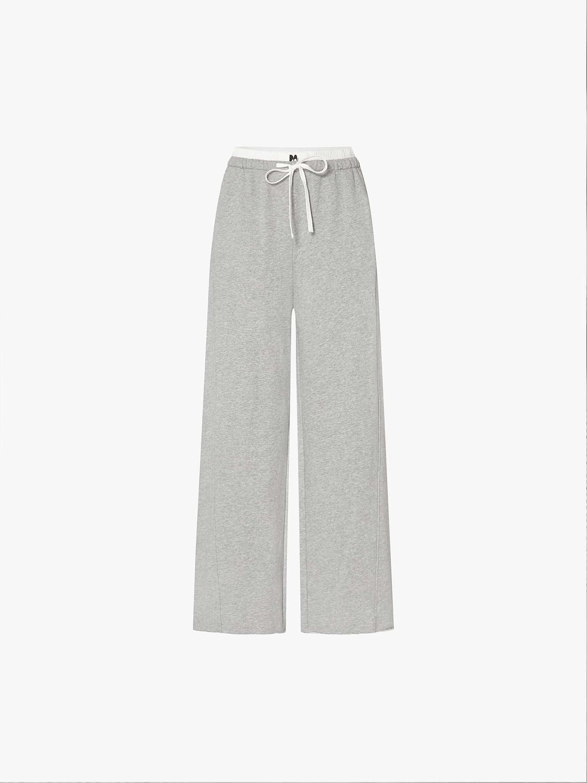 Cotton Contrast Waist Pants