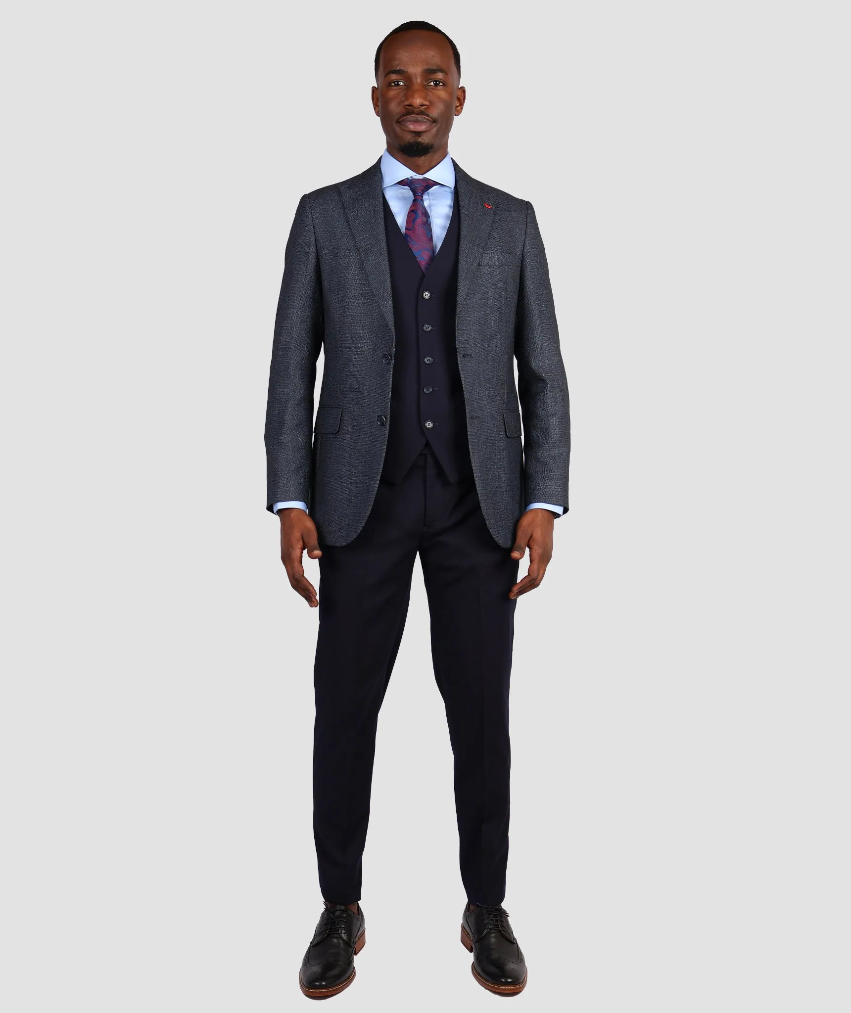 DS Damat  Combined Slim Fit Navy Blue Suit