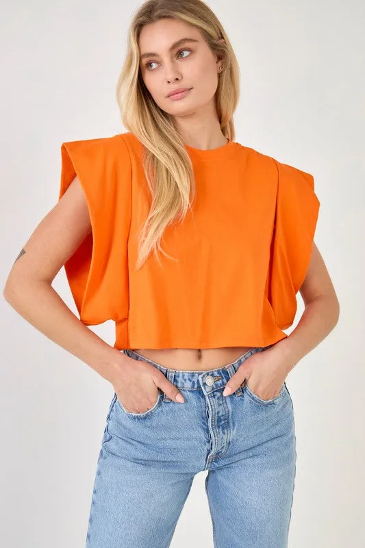 Elaine Drop Shoulder Crop Tee