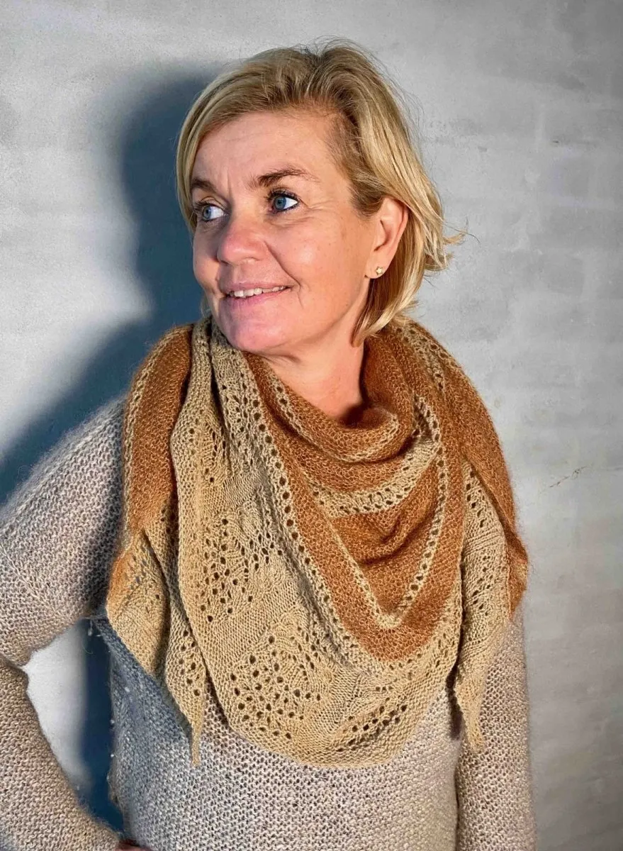 Elinore shawl by Inge-Lis Holst for Önling, knitting pattern