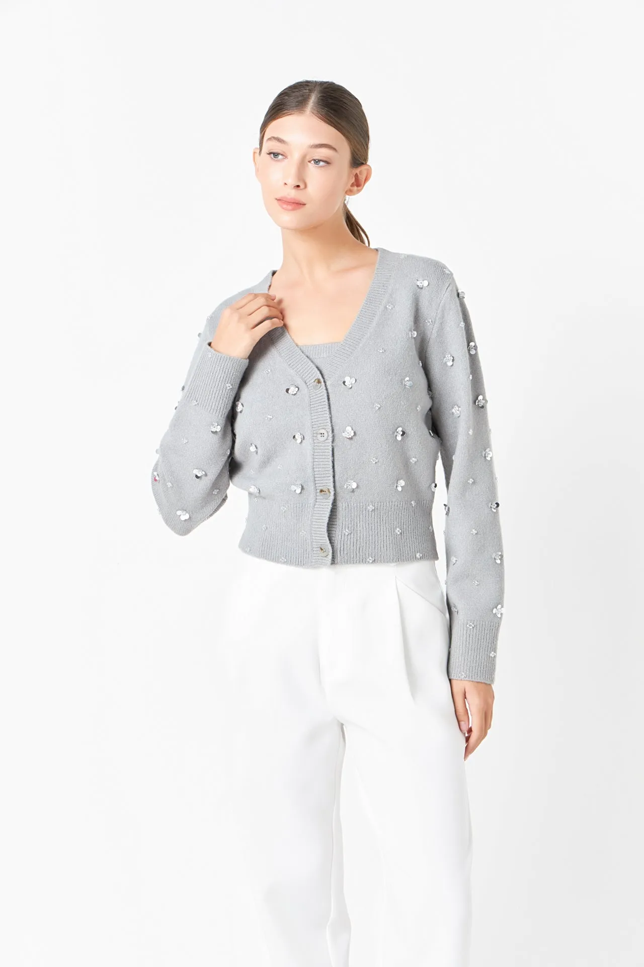 Endless Rose - Sequin Embellished Cardigan