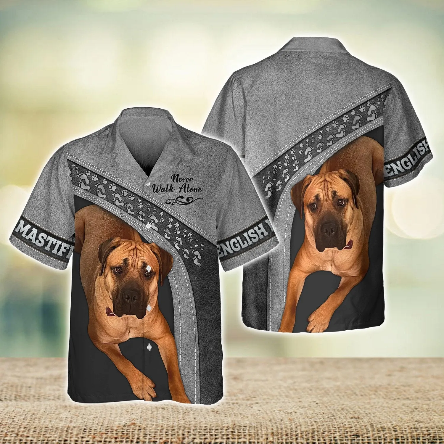 English mastiff Never Walk Alone 3D Full Print Shirts, Shirt For Dog Lovers, Dog Memorial Gifts for loss of Dog