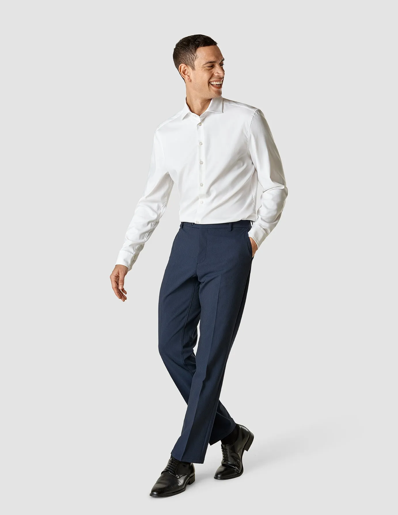 Essential Suit Pants Slim Navy Melange