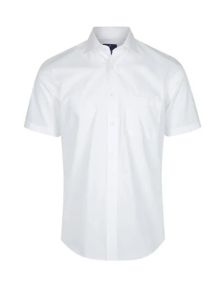 Gloweave Men's Premium Poplin Short Sleeve Shirt (1272S)