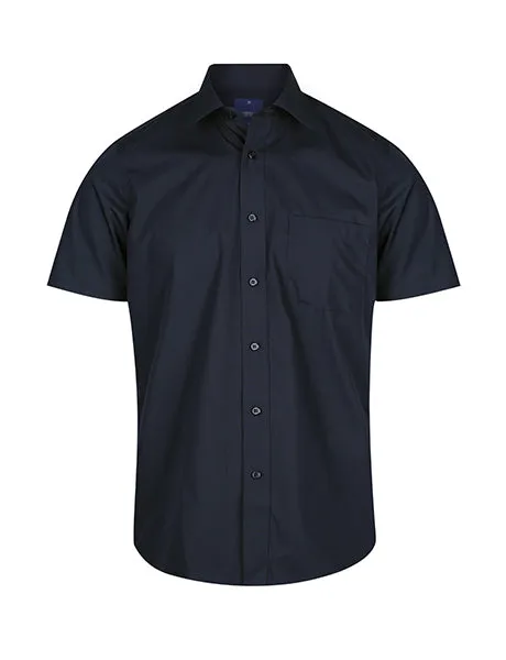 Gloweave Men's Premium Poplin Short Sleeve Shirt (1272S)