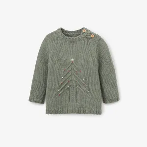 Green Christmas Tree Knit Pullover