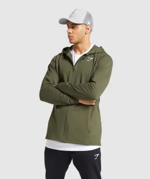 Gymshark Critical Zip Hoodie - Dark Green