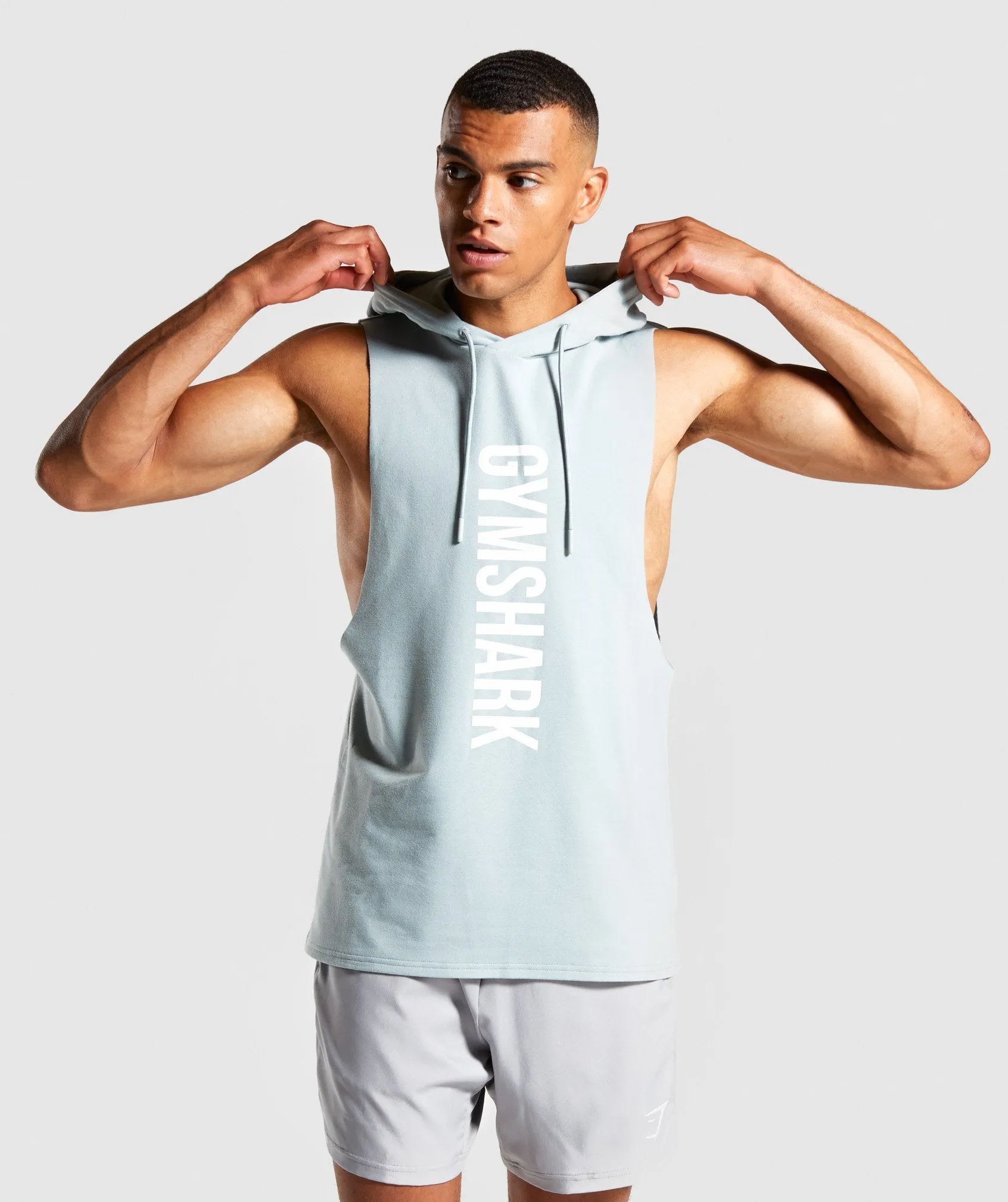 Gymshark Maximize Drop Armhole Hoodie - Light Blue