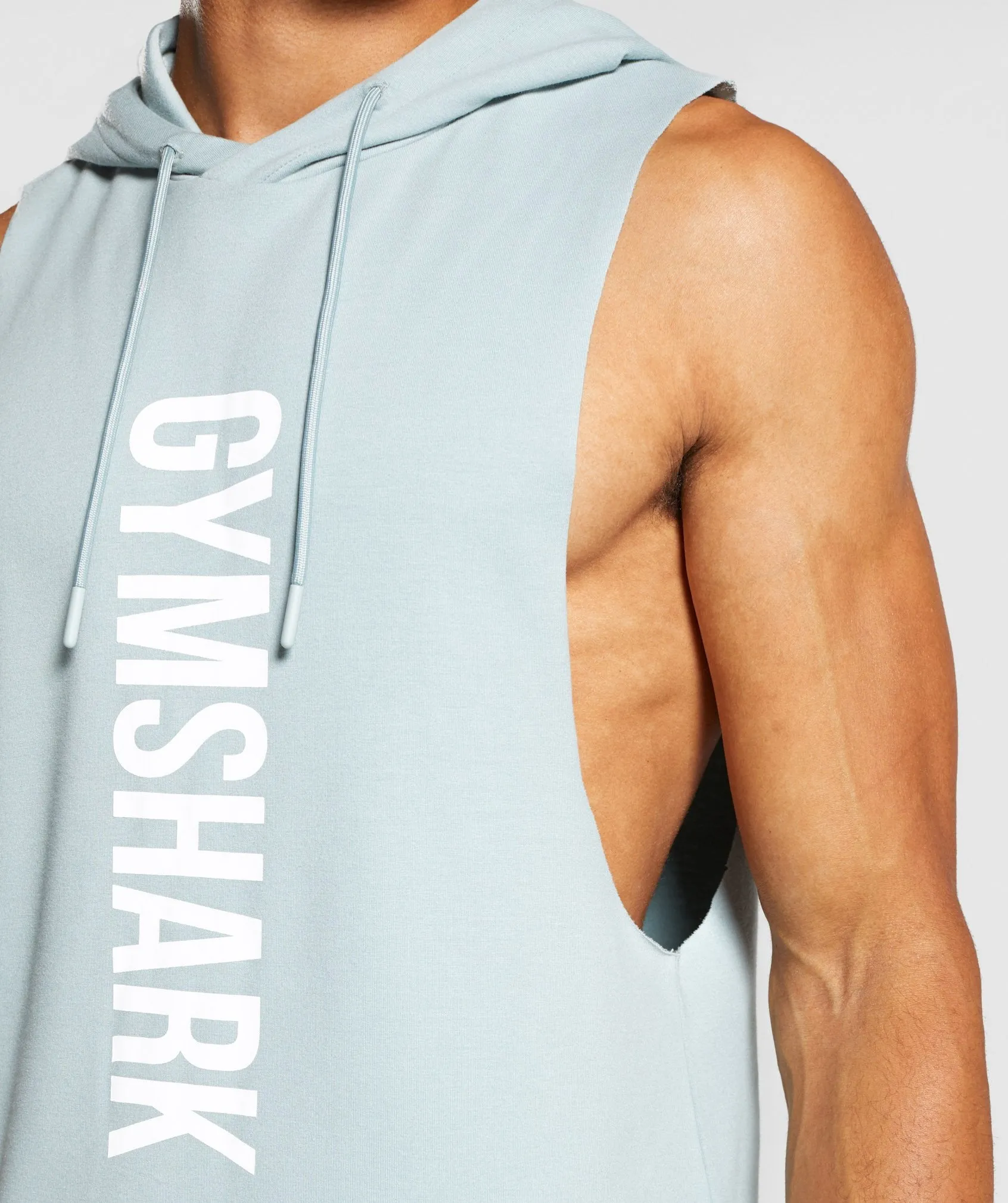 Gymshark Maximize Drop Armhole Hoodie - Light Blue