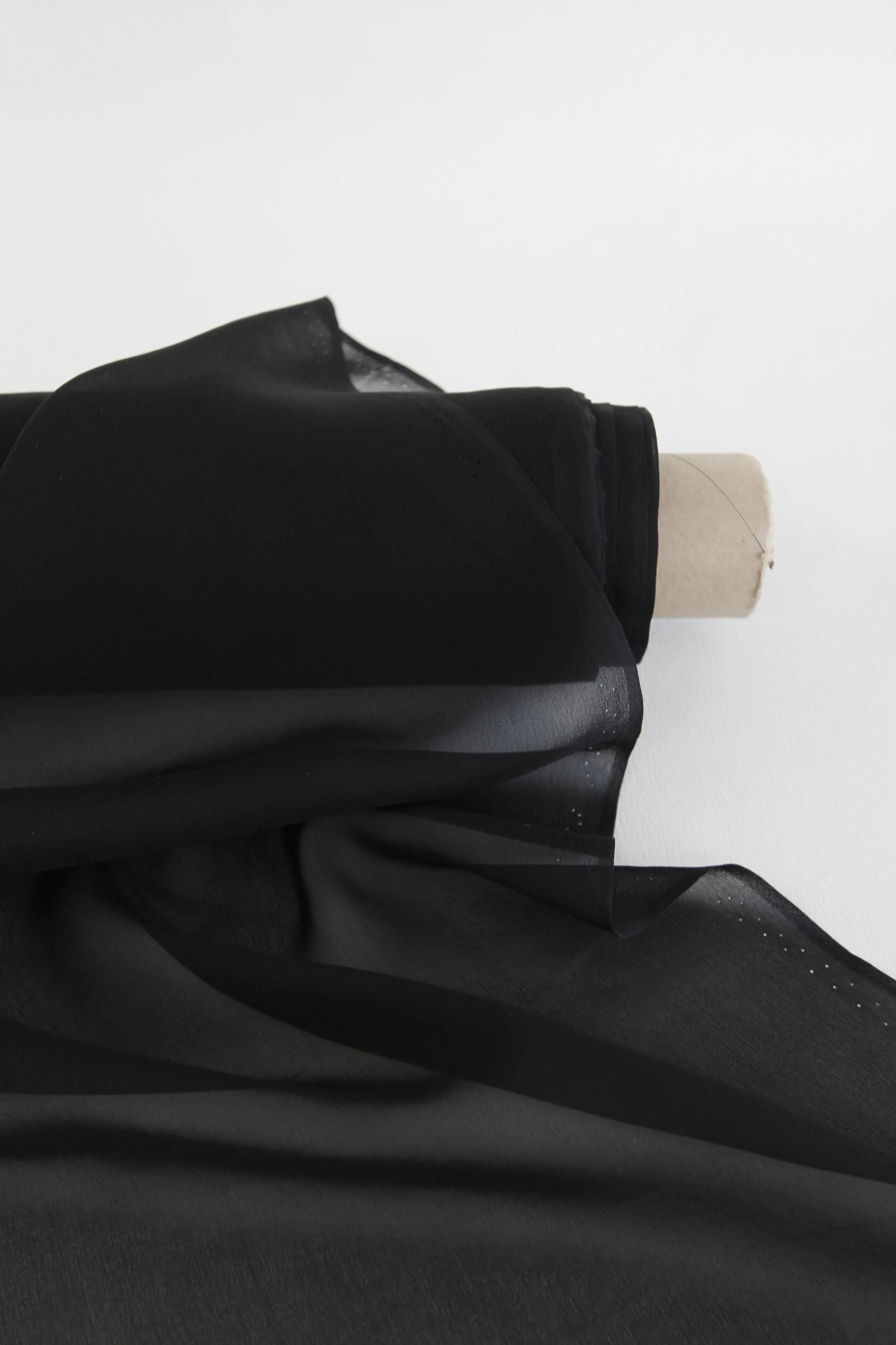 Italian Silk Georgette | Black