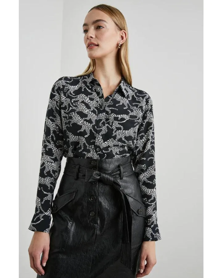 Kate Black Lynx Silk Shirt