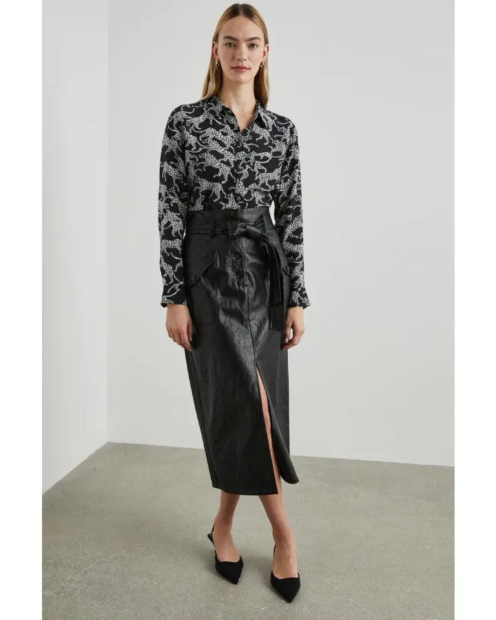 Kate Black Lynx Silk Shirt