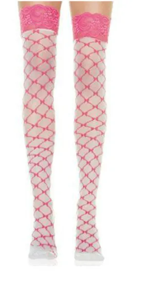 Lace Top Stay Up Sheer Woven Thigh High