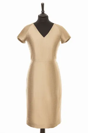 Marilyn Dress in Oyster Gold