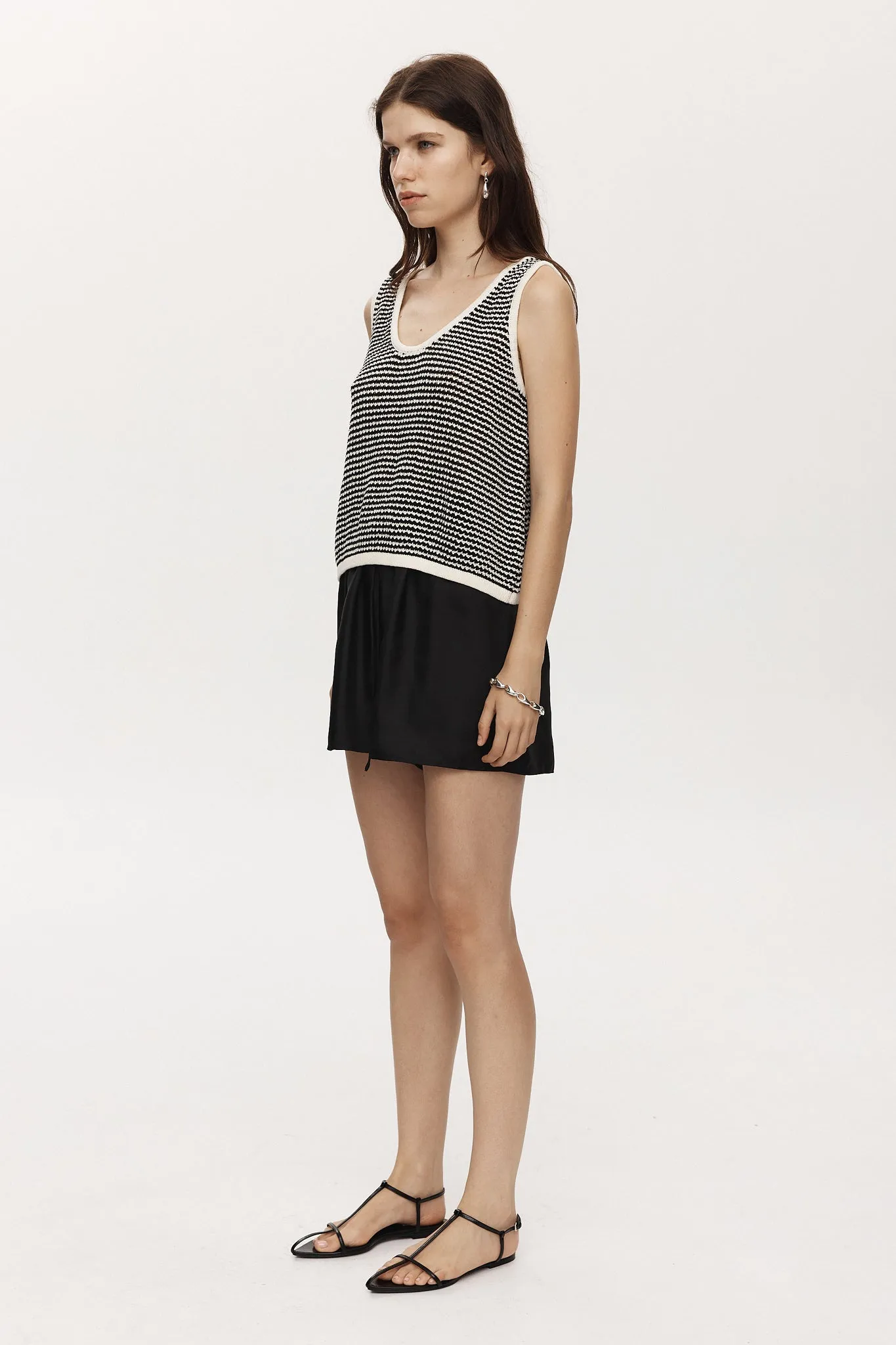 Marle Nova Top - Cotton - Black/Ivory