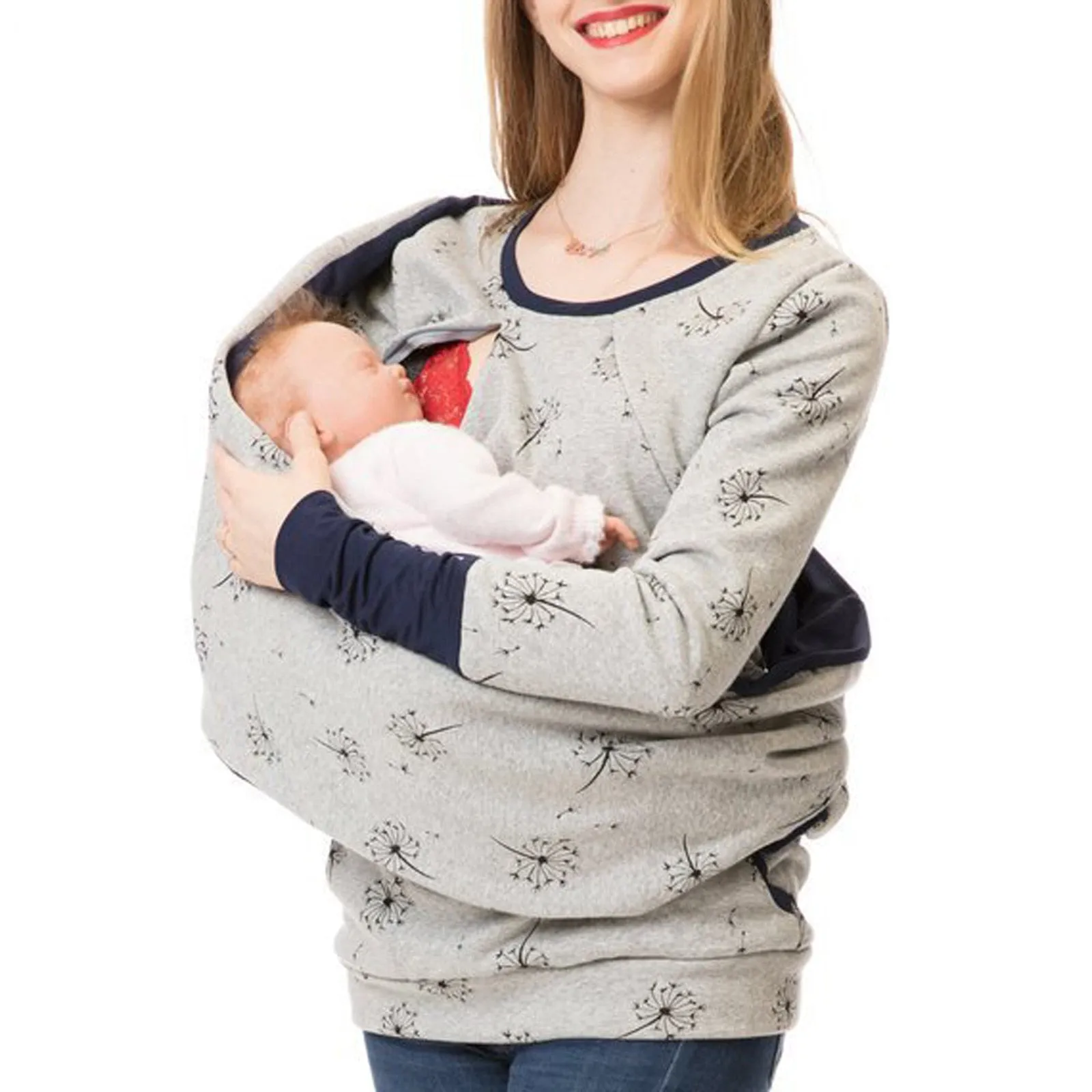 Maternity Nursing Hoodie Sweatshirt Winter Autumn Pregnancy Clothes Pregnant Women Breastfeeding Sweater Shirts T Shirt Top