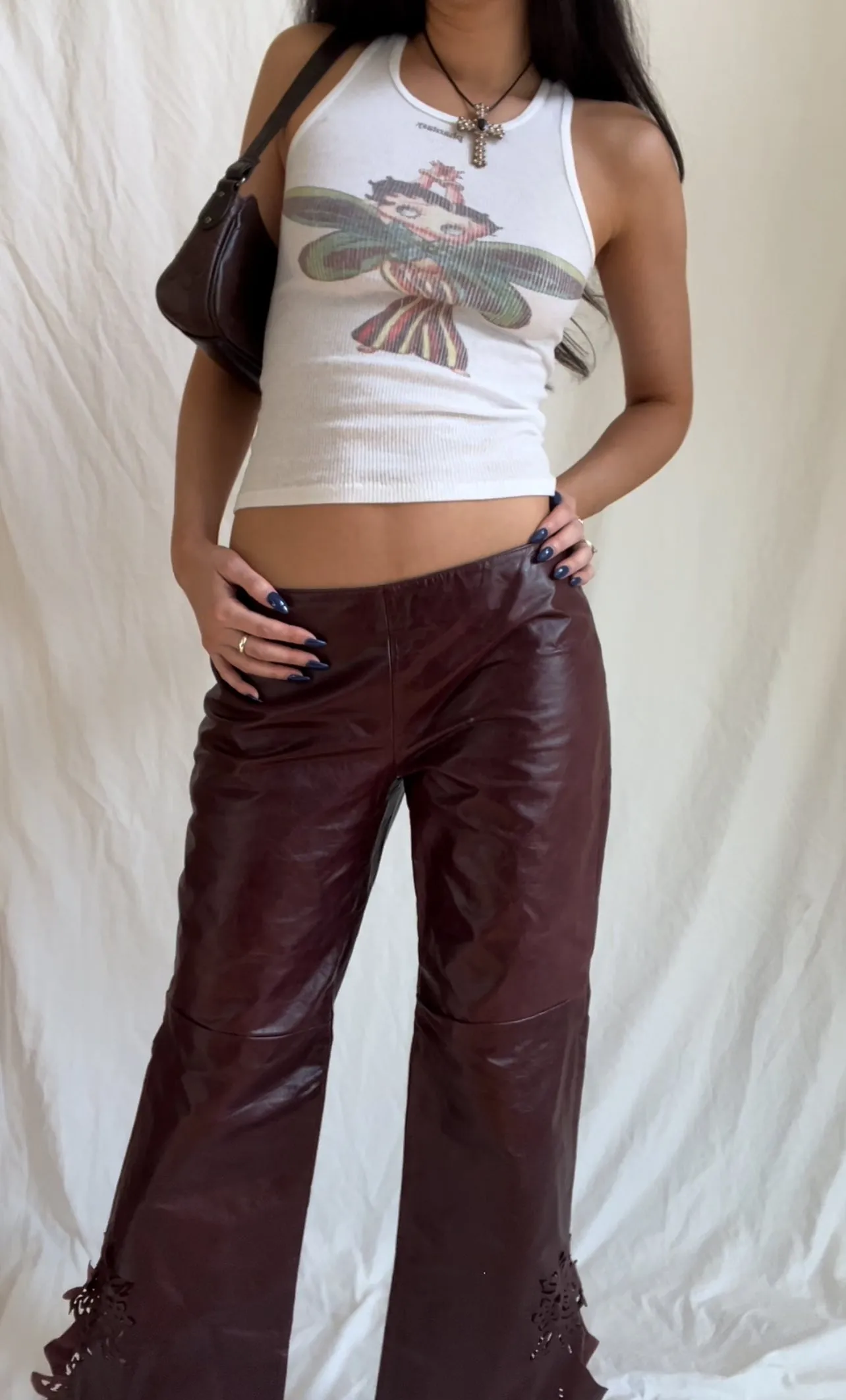 Merlot Leather Pants