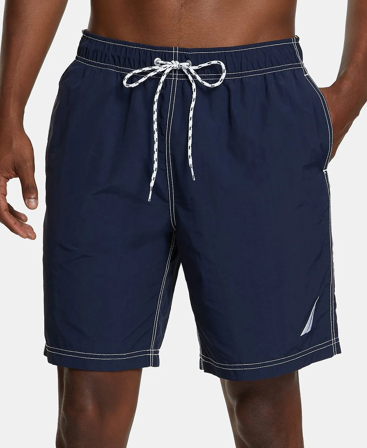 Nautica Men's 8" Nylon Quick Dry Swimming Trunks, Blue