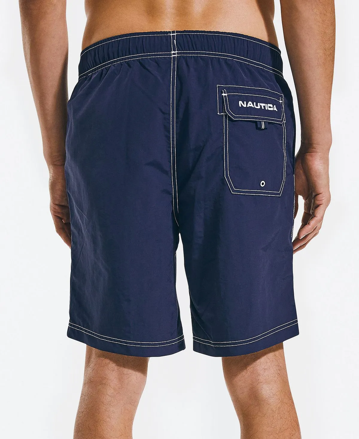 Nautica Men's 8" Nylon Quick Dry Swimming Trunks, Blue