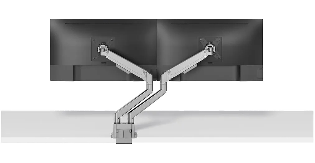 Neomounts Next Slim Ds70-250Sl2 Mounting Kit - Full-Motion - For 2 Monitors - Silver