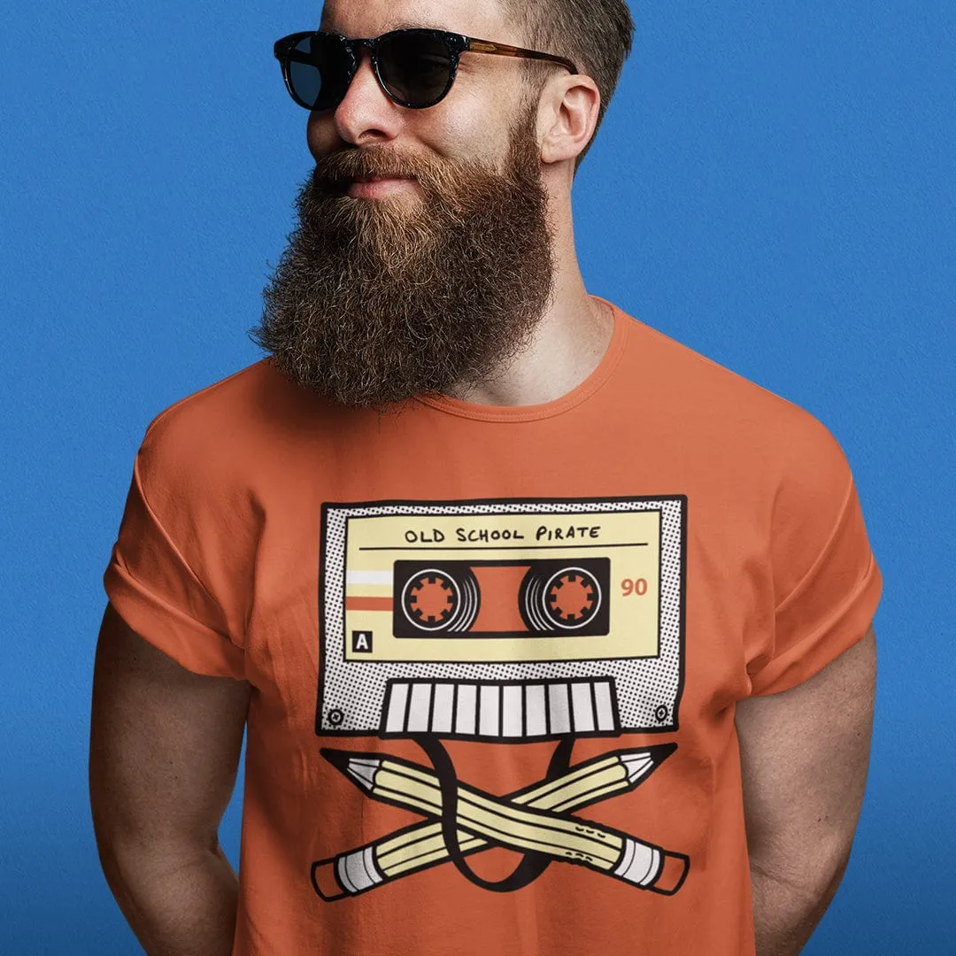 Old School Pirate Cassette Tape T-Shirt