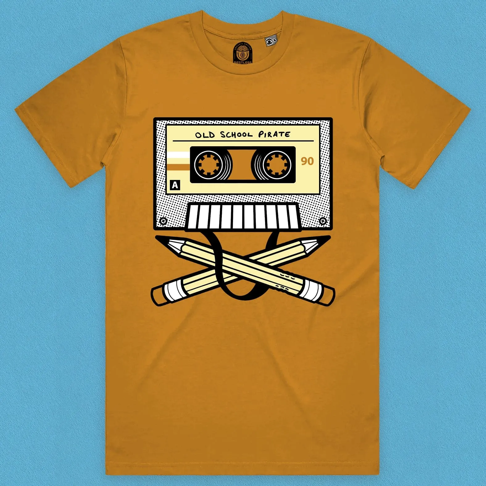 Old School Pirate Cassette Tape T-Shirt