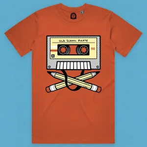 Old School Pirate Cassette Tape T-Shirt