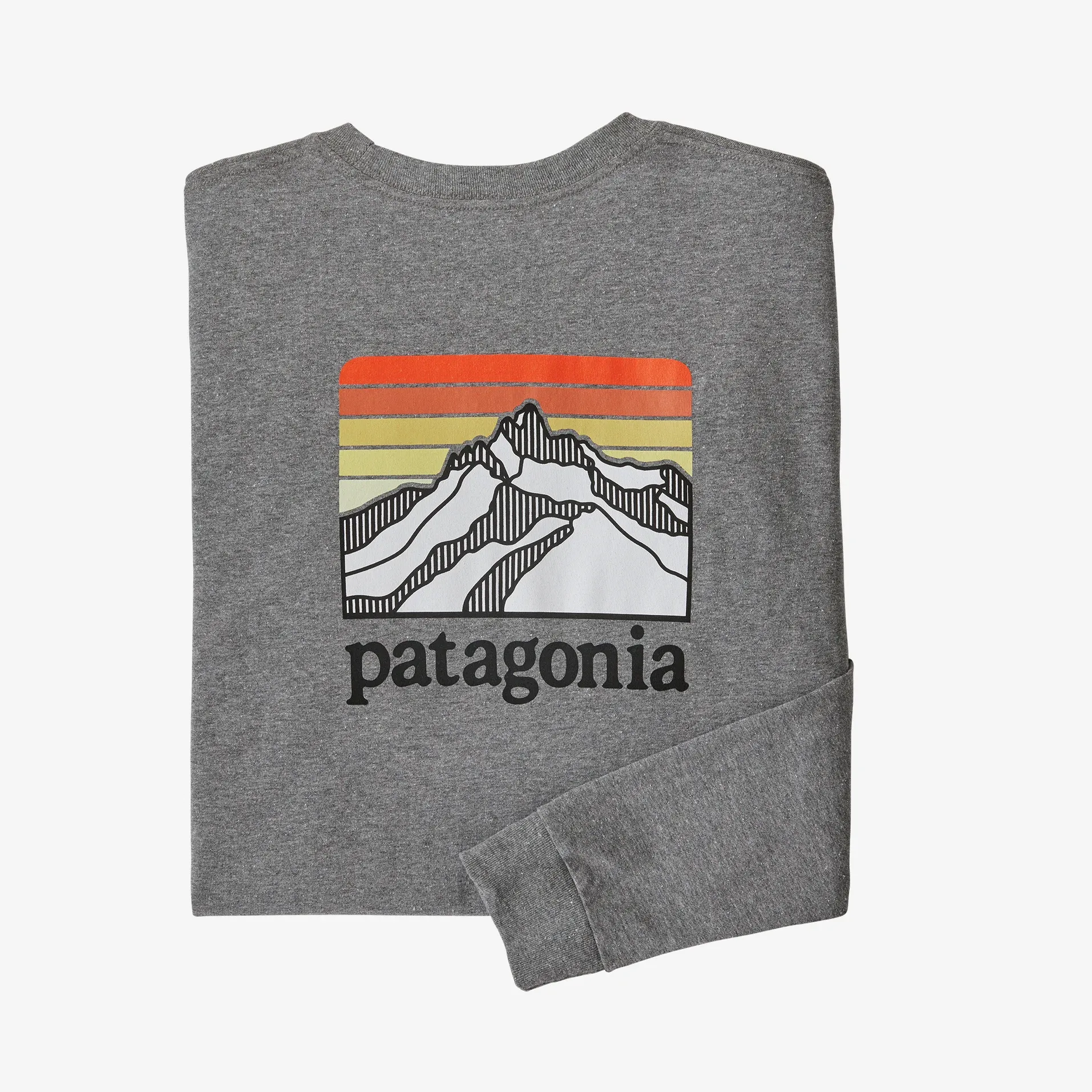 Patagonia Men's Line Logo Ridge Long Sleeve Responsibili-Tee / Gravel Heather