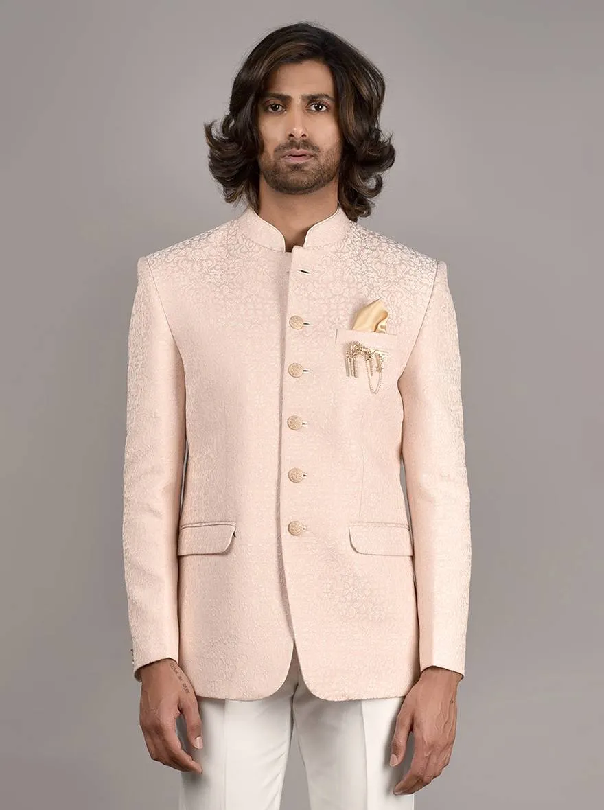 Peach Jodhpuri Suit | JadeBlue