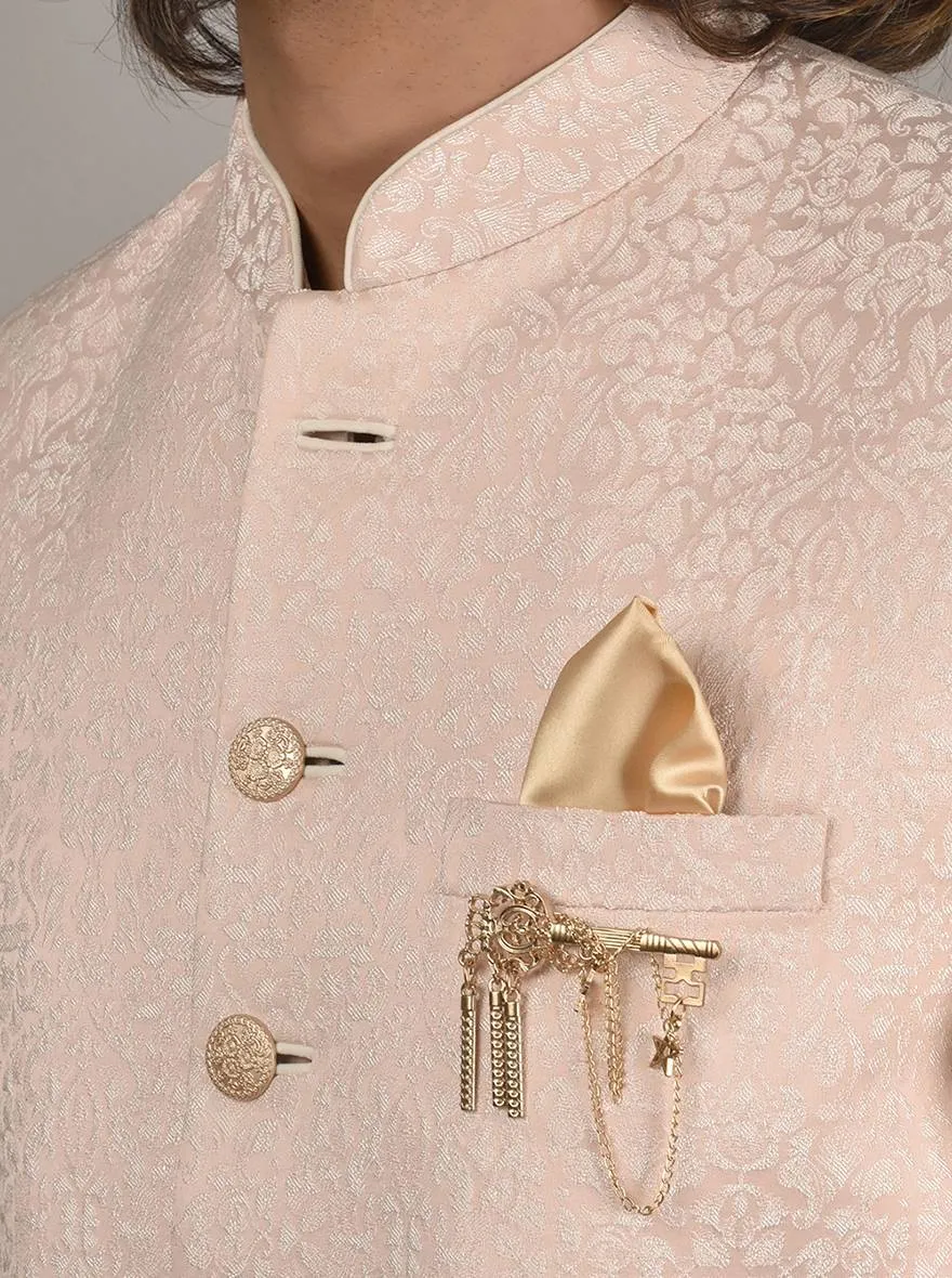 Peach Jodhpuri Suit | JadeBlue