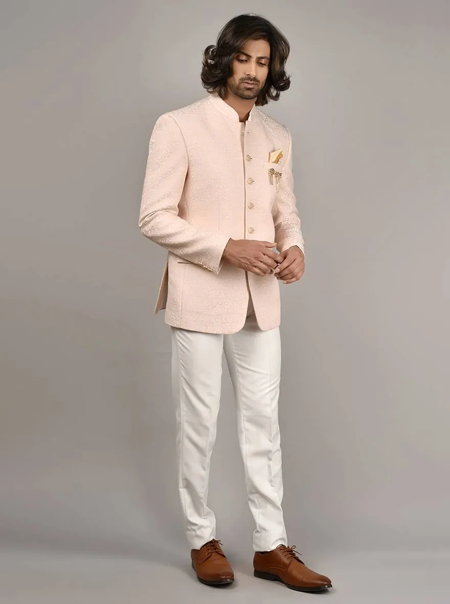 Peach Jodhpuri Suit | JadeBlue