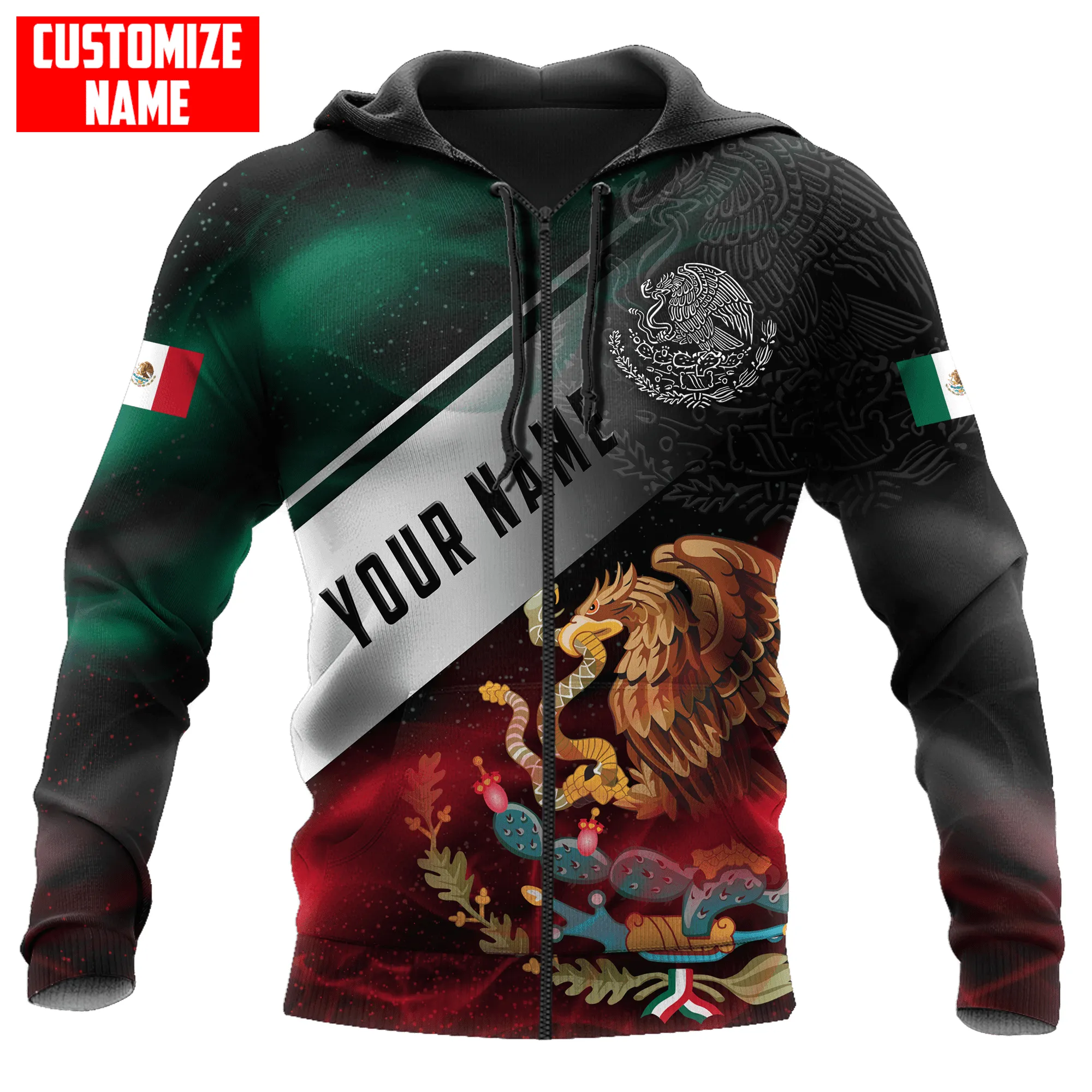 Personalized Mexico Smoke All 3D Over Printed Sweatshirt Shirts, Mexico Hoodie Christmas Shirt