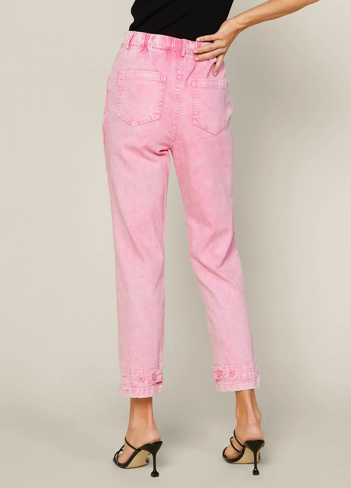 Pink Utility Denim Pants