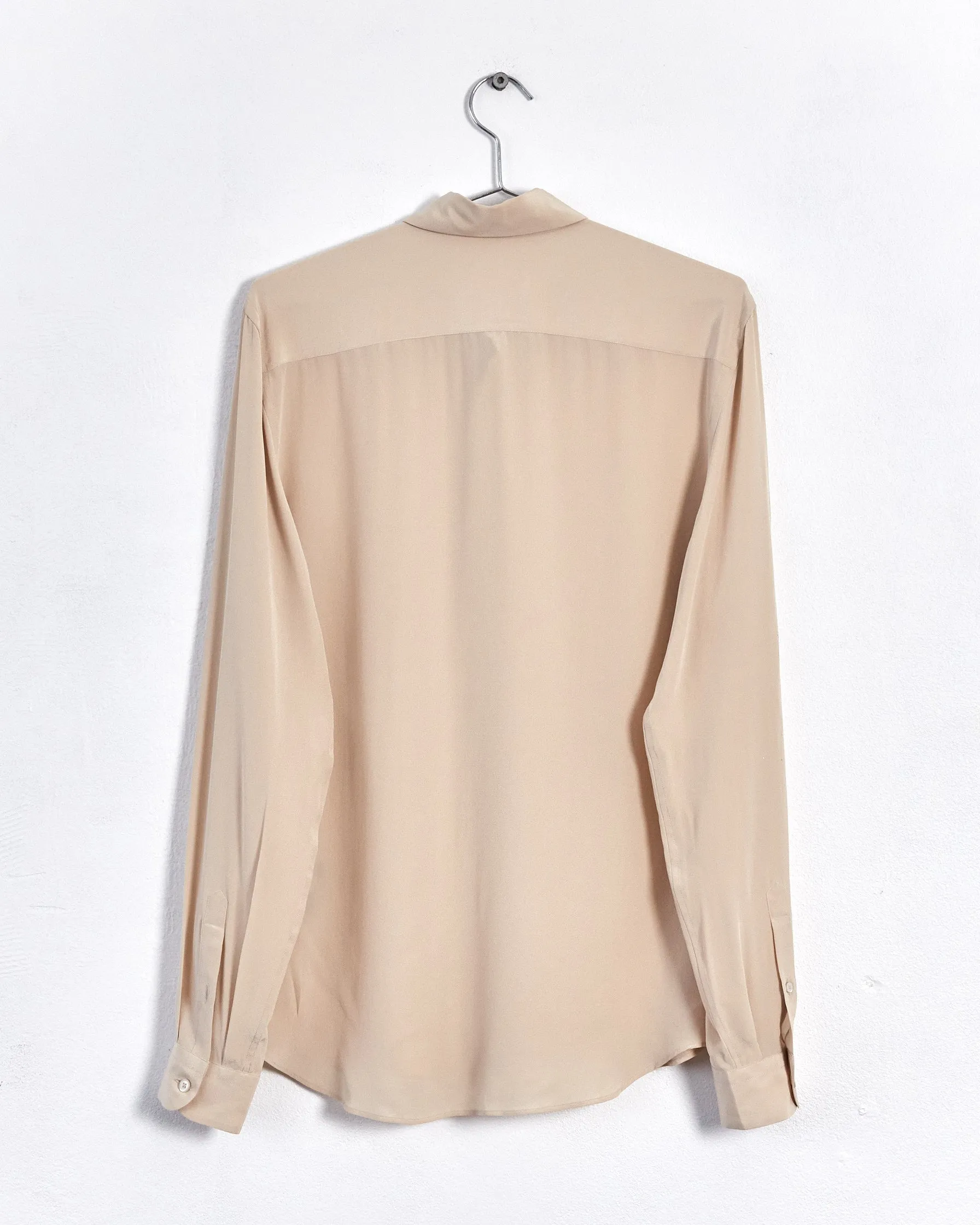 Prada 2014 silk shirt, beige, 10-12