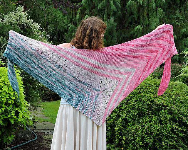 Raspberry Field Shawl Pattern by Jana Markova