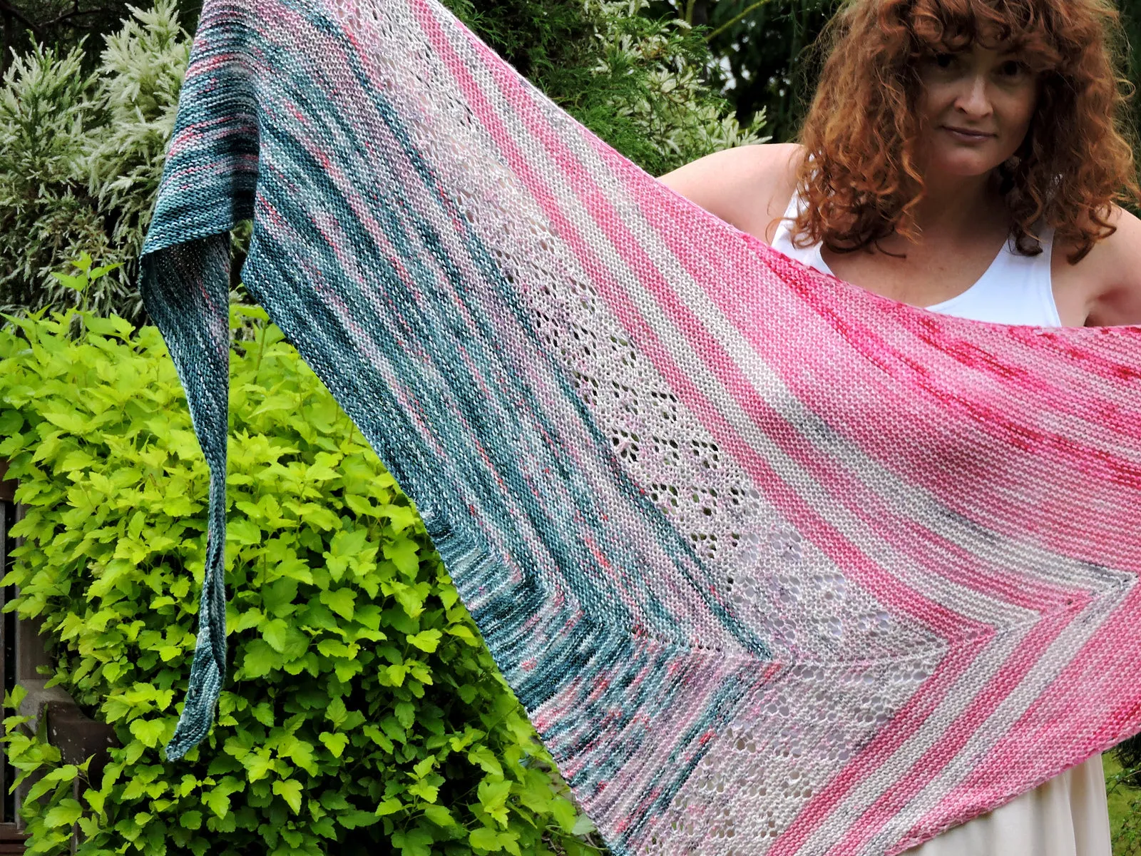 Raspberry Field Shawl Pattern by Jana Markova