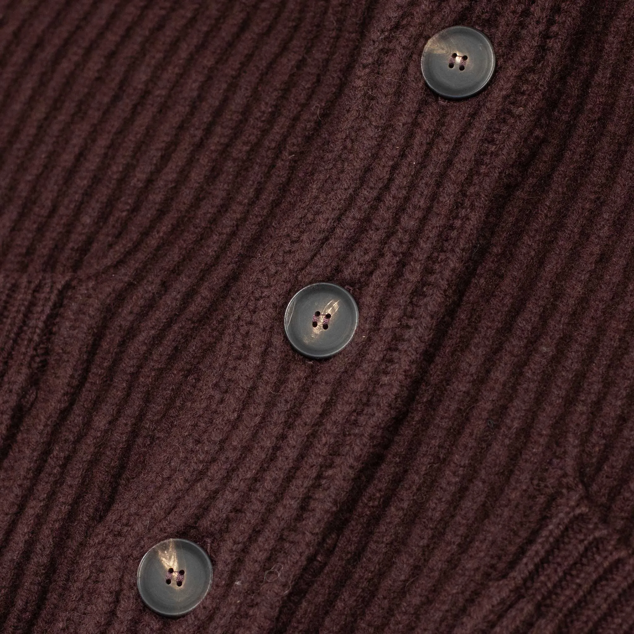 Shawl collar 4-ply cardigan jacket in Mustang brown supergeelong lambswool