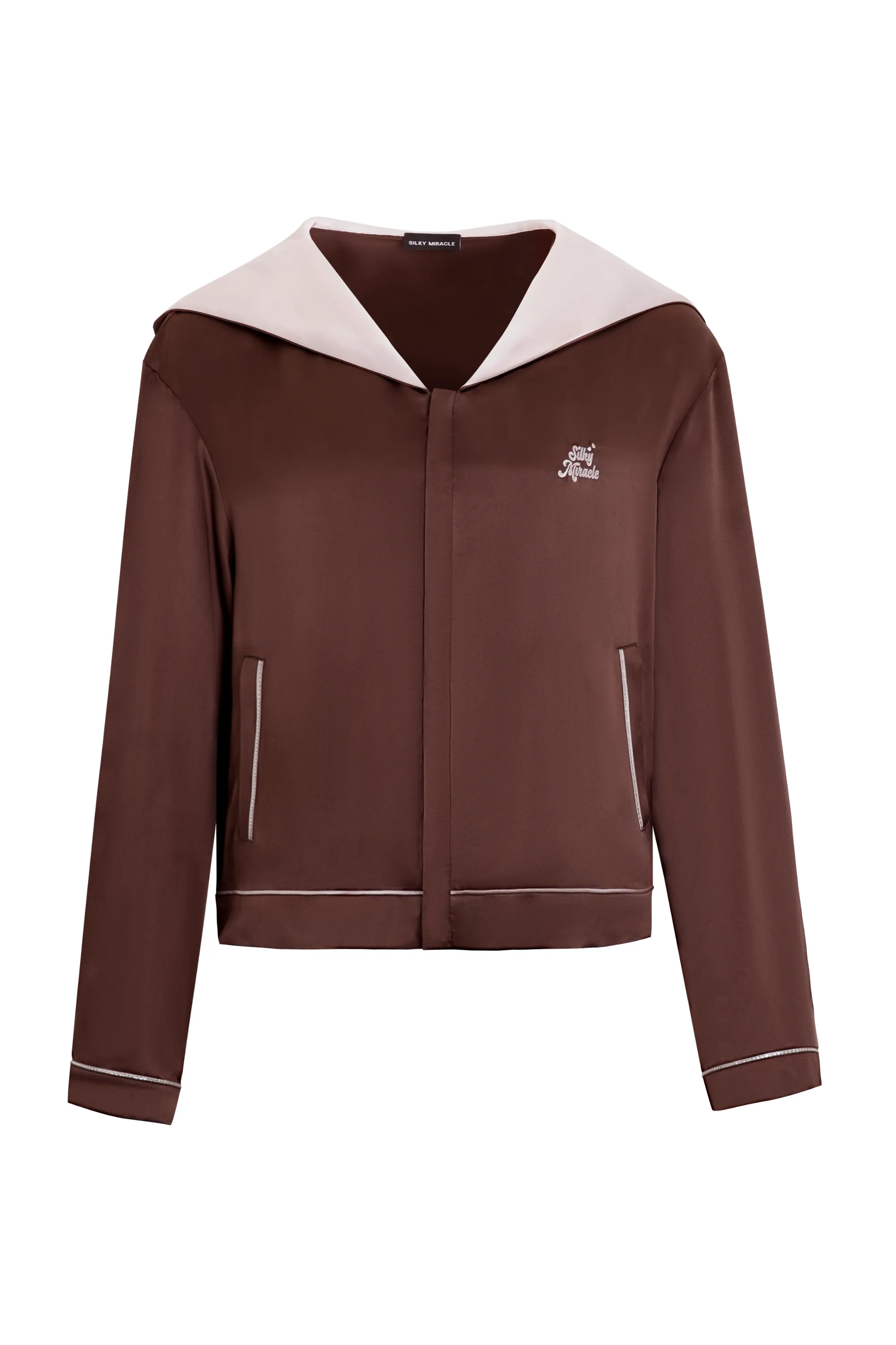 Silk Brown Two-tone Crystal Hoodie